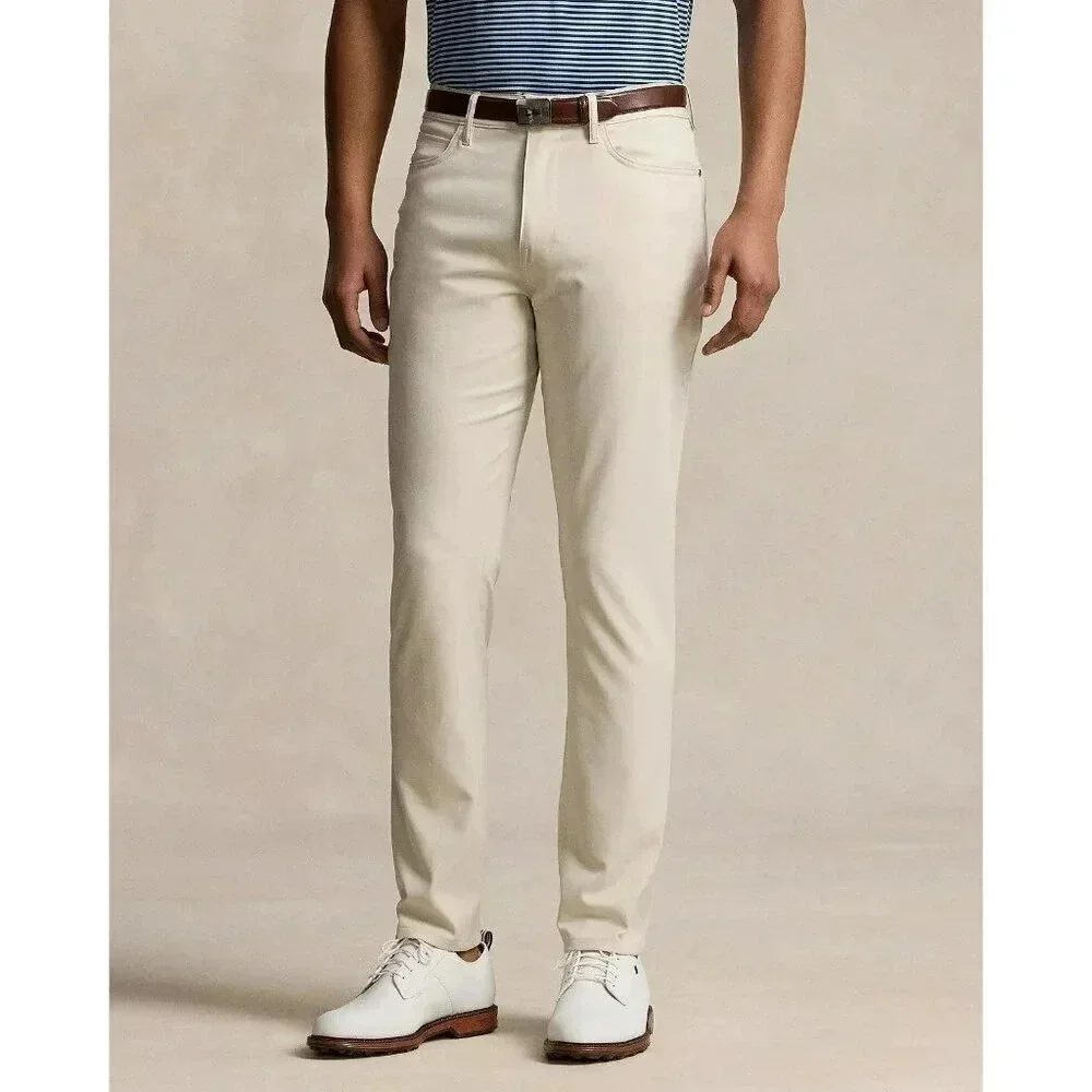 RLX Ralph Lauren Men's Active Fit Performance Twill Pants Basic Sand Size 40x32